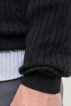 Jack & Jones Emil Knit Cable Crew Neck Black