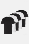 Denim Project T-Hemd 5-Pack Black/White