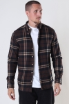 Kronstadt Johan Flannel check Hemd Black / Brown