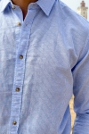 Jack & Jones Summer Linen Hemd LS Cashmere Blue Stripe