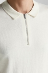 Jack & Jones JJEMIL KNIT ZIP POLO Cloud Dancer