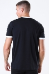 Fred Perry Taped Ringer T-Hemd Black