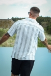 Jack & Jones Cabana Stripe Relaxed Hemd Cloud Dancer