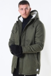 Only & Sons Yanick Teddy Hood Parka Jacke Olive Night