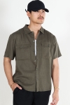 ONLY & SONS Kari Relaxed SS Hemd Viscose Linen Olive Night