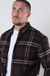 Kronstadt Johan Flannel check Hemd Black / Brown