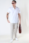 Selected SLHSLIMNEW-LINEN Hemd SS CLASSIC W White