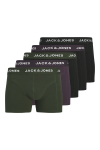Jack & Jones Solid Trunks 5 Pack Plum Perfect Black - Duffle bag - Black - Black