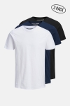 Jack & Jones JJEORGANIC BASIC TEE SS O-NECK 3PK MP 1 black 1 navy 1 white