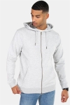 Only & Sons Basic Sweatshirts Zip Hoodie Unbrushed Light Grey Melange