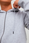 Jack & Jones Bradley Sweat Zip Hood Light Grey Melange