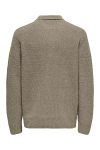 ONLY & SONS Dale Relaxed Fit Polo Knit Walnut