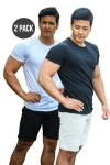 Muscle Fit T-Hemd 2-Pack Black/White