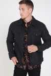 Solid Cool Faux Wool Jacke Dark Grey Melange