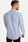 Kronstadt Dean Henley Stripe Hemd Blue