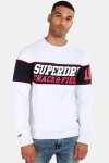 Superdry Tripple Drop Track Crew Sweatshirts Podium Ice Marl/Navy