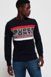 Superdry Trophy Crew Sweatshirts Navy