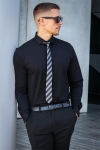 Clean Cut Copenhagen Clean Formal Stretch Hemd LS Black