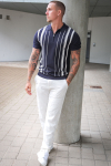 ONLY & SONS Wyler Regular Fit Zip Polo Knit Dark Navy