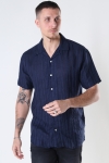 Kronstadt Cuba Linen striped Hemd Navy