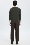 Selected Dane LS Structure Knit Crew Neck Deep Forest