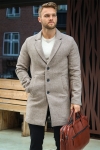 Jack & Jones MOULDER WOOL COAT Greige