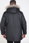 Solid Decker Parka Jacke Black