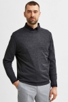 Selected SLHTOWN MERINO COOLMAX KNIT CREW B NOOS Medium Grey Melange