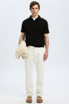 Selected Blake Split Neck Regular Fit SS Polo Black