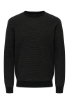 ONLY & SONS Morgan Regular Structure Crew Neck Black