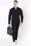 Clean Cut Copenhagen Oxford Mao Stretch L/S Hemd Black