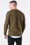 Les Deux Dark Oliven Green/BUhrnt Orange Piece Sweatshirt