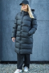 Rains Long Puffer Jacket 01 Black