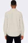 ONLY & SONS ONSALP RLX 2PKT WASHD CORD LS Hemd NOOS Cloud Dancer