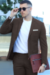 Jack & Jones Premium Franco Slim Fit Anzug Black Coffee