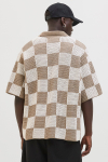 Jack & Jones Athletico Loose Fit Crochet Polo Hemd SS Desert Taupe