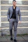Jack & Jones Premium Franco Slim Fit Anzug Light Grey Melange