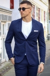Jack & Jones Premium Franco Slim Fit Anzug Medieval Blue