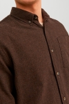 Jack & Jones Classic Melange Hemd L/S Seal Brown