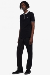 Fred Perry ZIP NECK POLO Hemd 102 Black