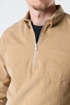 Kronstadt Johan Baby Corduroy half zip Hemd Sand