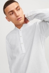 Jack & Jones Summer Tunic Linen Blend Hemd LS White
