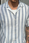 Jack & Jones Enzo Stripe Resort Hemd SS White