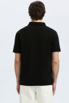 Selected Blake Split Neck Regular Fit SS Polo Black