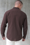 ONLY & SONS Caiden LS Linen Hemd Coffee Bean