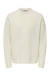 ONLY & SONS Page Relaxed Fit Crew Neck Gardenia