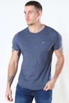 Tommy Jeans Slim Jaspe Crewneck T-Hemd Twillight Navy