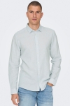 ONLY & SONS Caiden LS Linen Hemd Cashmere Blue