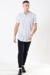 Denim Project Grande S/S Hemd White Stripe