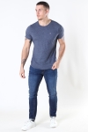 Tommy Jeans Slim Jaspe Crewneck T-Hemd Twillight Navy